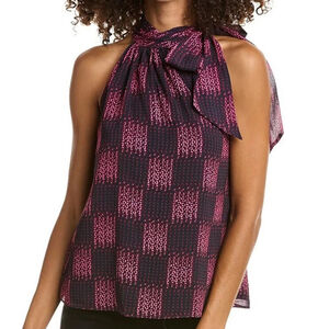 NWT RAMY BROOK Leilany Sleeveless Neck Tie Lined Halter Top Size Medium